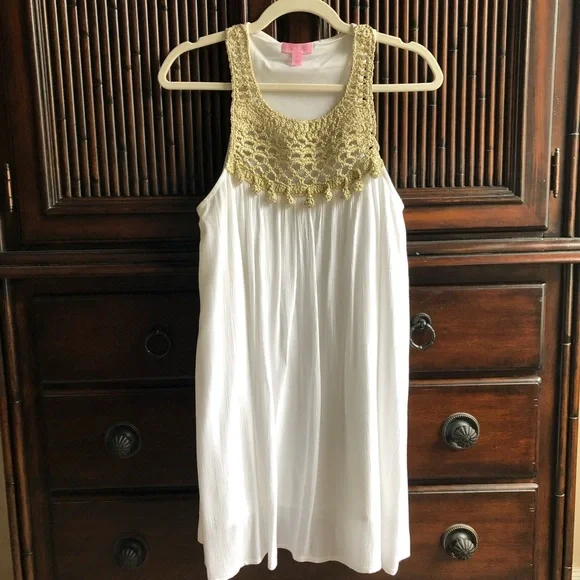 open lace back dress Parigi Lace Maxi Dress - Resort White Scalloped Shell Lace  The Islands